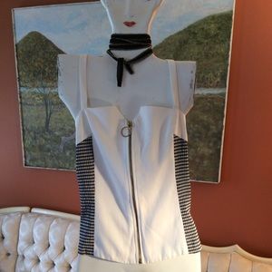 Vintage Front Zip plaid corset Style Top